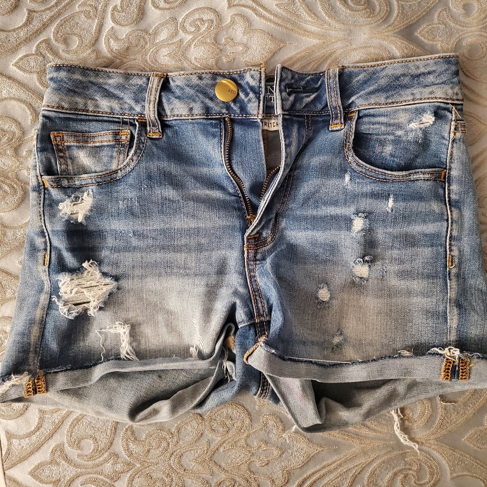 AEO denim shorts